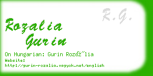 rozalia gurin business card